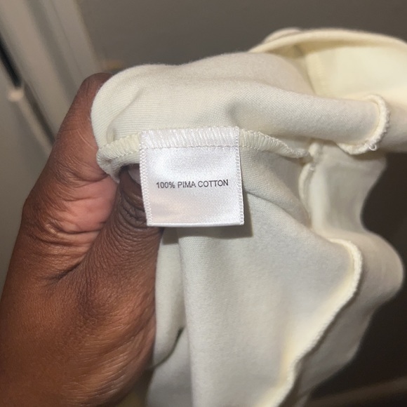 Ivory colored top with decorative neckline - Picture 6 of 8